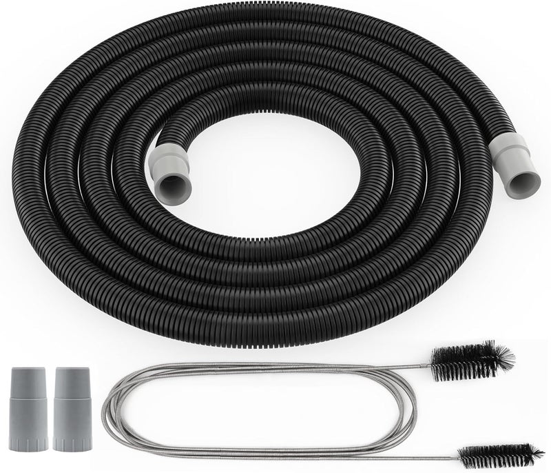 Trdzi A20015 Ribbed Hosing with A304 Rubber Adapter for Fluval - Aquarium Filter Tubing Replacement Part Compatible with Fluval 304/305/306/307/404/405/406/407 with Brush - Image 1